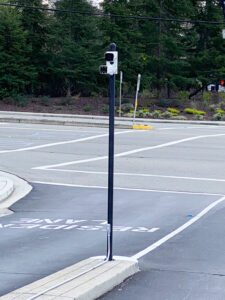 License plate reader on a street