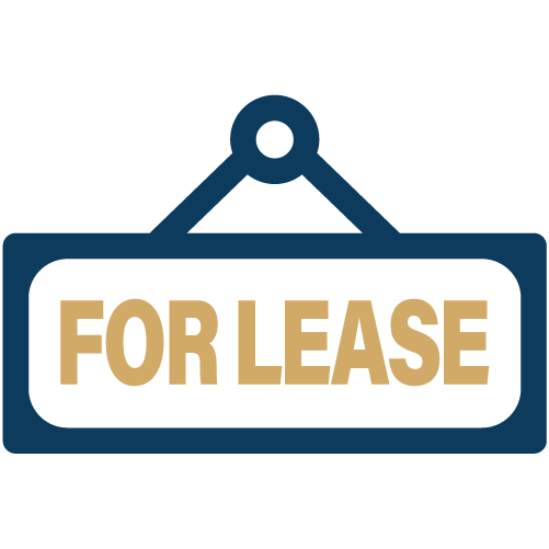 For Lease sign icon representing OnView security solutions for vacant and transitional properties.