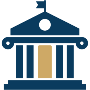 Government building icon representing OnView security solutions for municipal and public sector facilities.