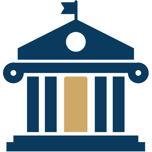 Government building icon representing OnView security solutions for municipal and public sector facilities.